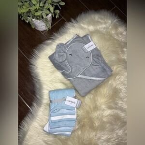 Carter’s infant hooded bath towel bundle